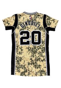 2014-15 Manu Ginobili San Antonio Spurs Camo Game-Used Jersey