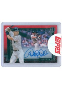 2017 Derek Jeter Topps Tribute Baseball Generations of Excellence Autograph Red Parallel Card