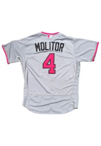 2017 Paul Molitor Minnesota Twins Manager-Worn & Autographed Jersey