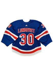 2018-19 Henrik Lundqvist NY Rangers Game-Worn Jersey