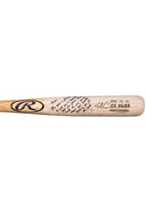 2018 Joe Mauer Minnesota Twins Game-Used & Autographed Bat