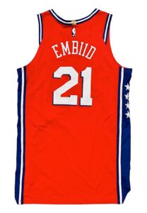 2019-20 Joel Embiid Philadelphia 76ers Game-Used Jersey