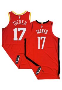 2019-20 P.J. Tucker Houston Rockets Game-Used Jersey