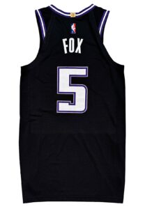 2021-22 De’Aaron Fox Sacramento Kings Game-Used Jersey