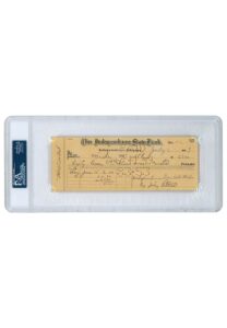 7/1/1949 Mickey Mantle Signed Independence Yankees Pre-Rookie Check