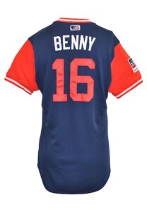 8/25/2017 Andrew “Benny” Benintendi Boston Red Sox Players Weekend Game-Used Jersey