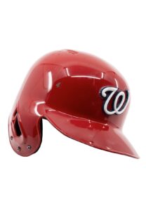 9/22/18 Bryce Harper Washington Nationals Game-Used Helmet – Slammed in Dugout after Flyout