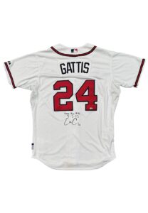 9/3/2013 Evan Gattis Atlanta Braves Game-Used  & Autographed Rookie Jersey