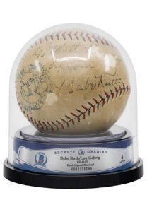 Babe Ruth & Lou Gehrig Signed & Inscribed OAL Baseball