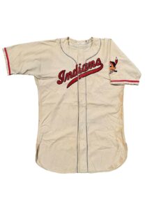 Circa 1948 Bill McKechnie Cleveland Indians Coach-Worn Flannel Jersey