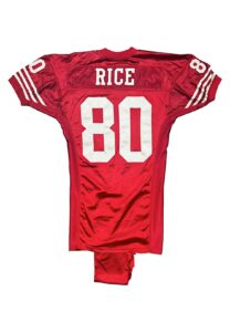 Circa 1992 Jerry Rice SF 49ers Game-Used Jersey