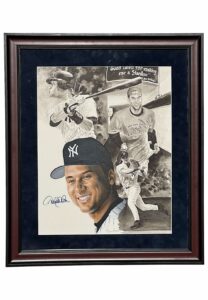 Derek Jeter Signed Framed Display