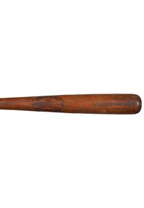 Early 1930s Len Koenecke Game-Used Side Written Bat