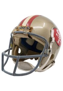 Early 1980s Joe Montana SF 49ers Game-Used Helmet (Post Game Gift From Montana • Lelands Recipient LOP)