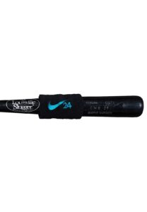 Early 1990s Ken Griffey Jr. Game-Used “C.M.B 24” Bat with Wristband