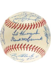 High Grade 1957 Cincinnati Reds Team-Signed Baseball With Rookie Frank Robinson