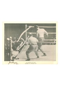 Jack Dempsey Autographed Firpo Knockout Photo