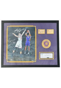 Kobe Bryant Last Game At MSG LE Autographed Framed Metallic Photo