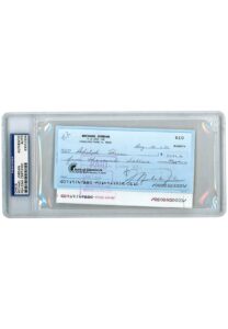 Michael Jordan Signed Check