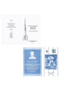 Mickey Mantle and Roger Maris Funeral Programs