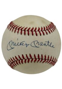 Mickey Mantle Single Signed OAL Baseball