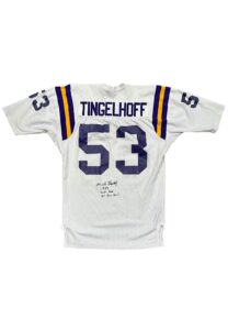 Mid 1970s Mick Tingelhoff Minnesota Vikings Game-Used & Autographed Jersey