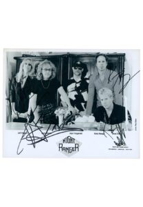 Night Ranger Original Lineup Autographed 8×10