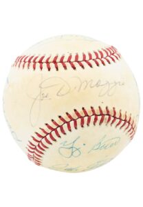 NY Yankees Old Timers Day OAL Baseball SignedBy Mantle, Dicky, Berra, Ford, Maris, DiMaggio & Others