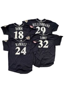 Ramirez, Damon, Hillenbrand & Lowe 2002 All-Star Game Signed Jerseys