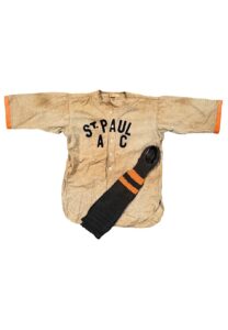 St. Paul Game-Used Flannel Jersey & Stirrups