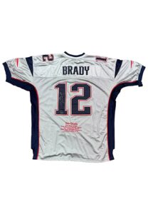 Tom Brady Autographed New England Patriots LE Stat Jersey