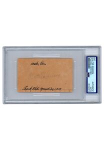 Walter Johnson Signed Cut