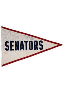 Washington Senators Banner Autographed By Many Legends