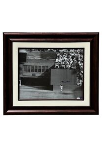 Willie Mays Signed & Framed ‘The Catch’ Black & White Photo