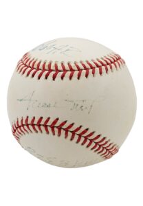 Willie Mays Signed & Inscribed Baseball