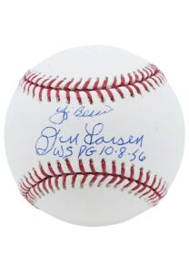 Yogi Berra & Don Larsen Dual Signed & Inscribed “WS PG 10-8-56” Baseball