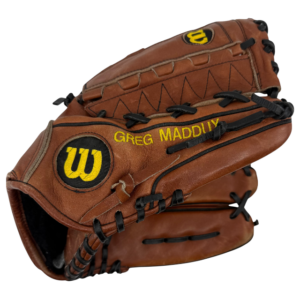 1996-97 Greg Maddux Atlanta Braves Game-Used Glove (PSA & Denny Esken LOAs)