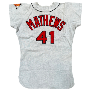 1963 Eddie Mathews Milwaukee Braves Game-Used & Autographed Flannel Jersey (Photo-Matched & Graded 9+ • JSA)